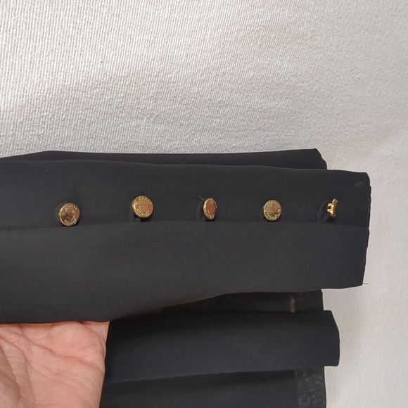 Guess Women's Little Black Dress W/ Gold Button Detail Size Small - Picture 4 of 12